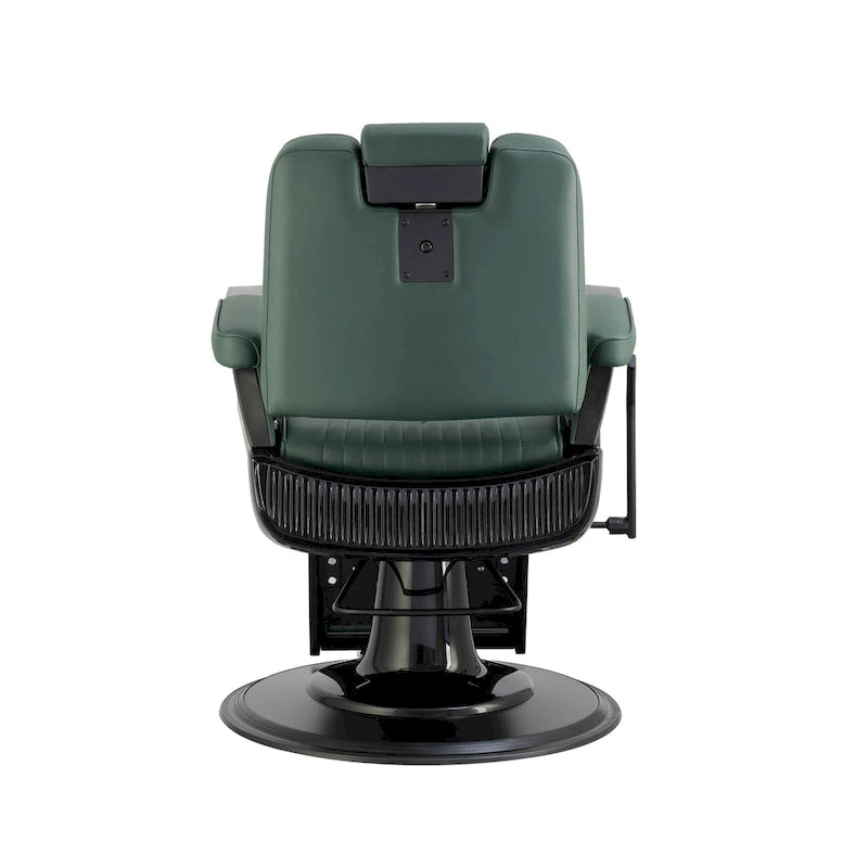 Fauteuil de barbier inclinable SHERMAN robuste, vert