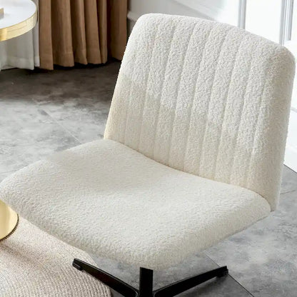 Fauteuil de bureau pivotant à 360° réglable avec pieds noirs