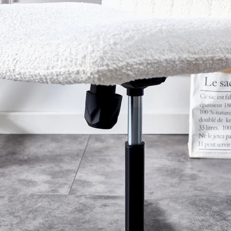 Fauteuil de bureau pivotant à 360° réglable avec pieds noirs