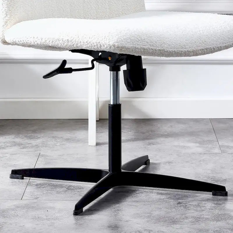 Fauteuil de bureau pivotant à 360° réglable avec pieds noirs
