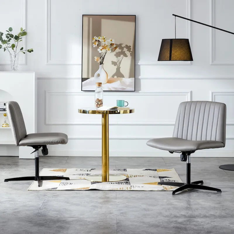 Fauteuil de bureau pivotant à 360° réglable avec pieds noirs