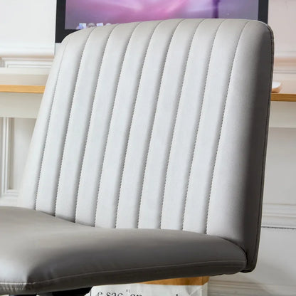 Fauteuil de bureau pivotant à 360° réglable avec pieds noirs