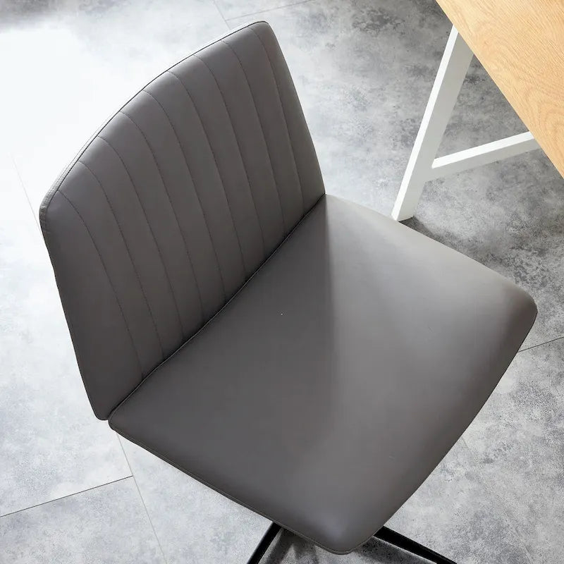 Fauteuil de bureau pivotant à 360° réglable avec pieds noirs