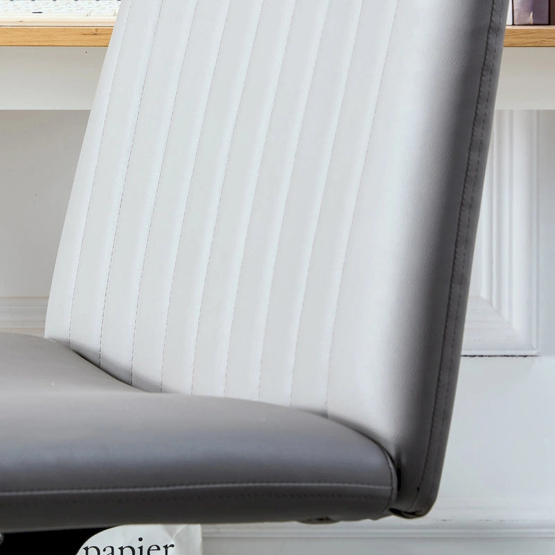 Fauteuil de bureau pivotant à 360° réglable avec pieds noirs