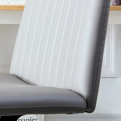 Fauteuil de bureau pivotant à 360° réglable avec pieds noirs