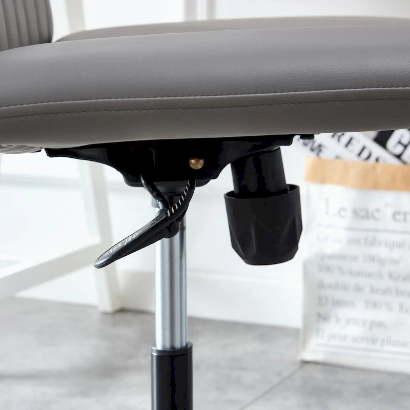 Fauteuil de bureau pivotant à 360° réglable avec pieds noirs