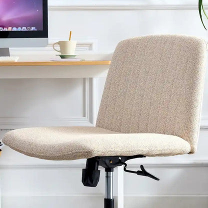 Fauteuil de bureau pivotant à 360° réglable avec pieds noirs
