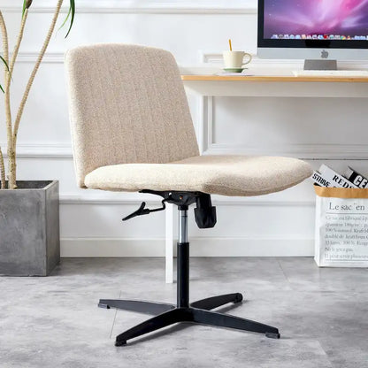 Fauteuil de bureau pivotant à 360° réglable avec pieds noirs