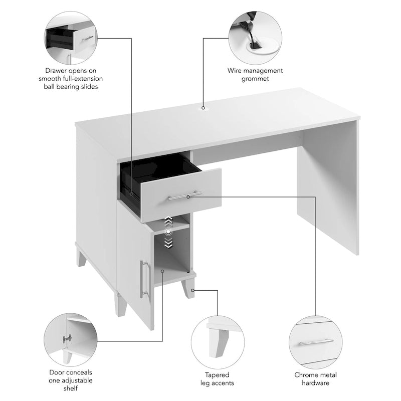 Bureau Somerset 54W avec tiroirs de Bush Furniture