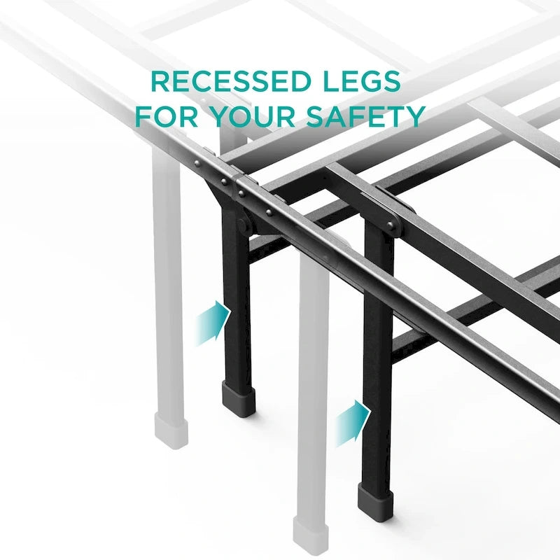 Sommier ultra-résistant Priage by ZINUS SmartBase, cadre de lit plateforme en métal de 35,5 cm (14 pouces)