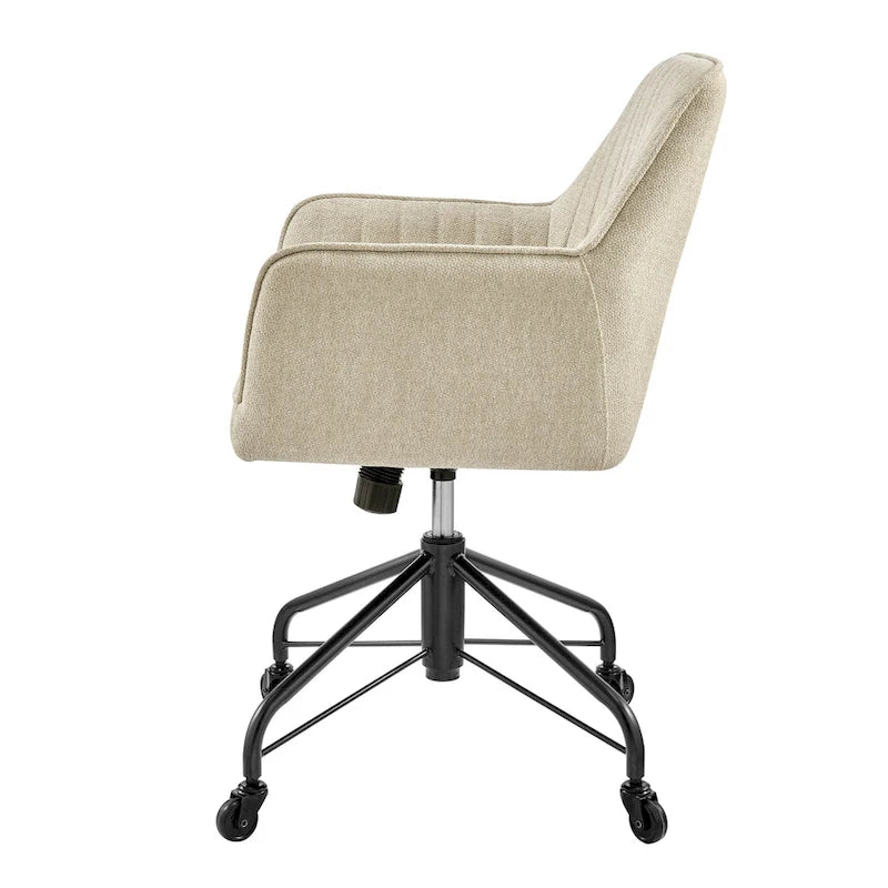 Fauteuil de bureau pivotant en tissu Thompson