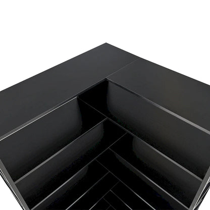 Bibliothèque d'angle en forme de L à 7 niveaux