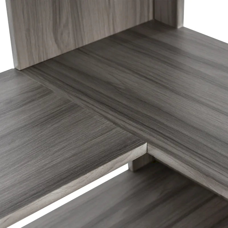 Bibliothèque d'angle en forme de L à 7 niveaux