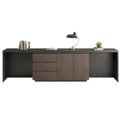 Bureau extensible extra large et moderne avec commode à tiroirs pour le rangement