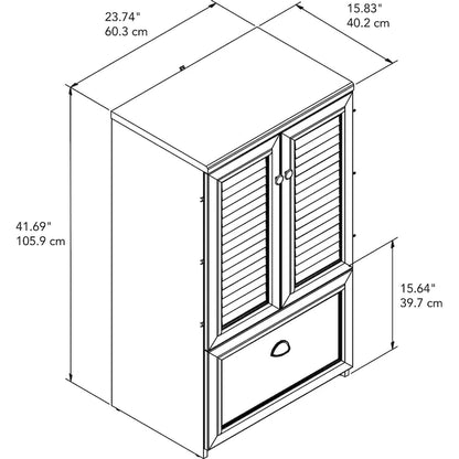 Meuble de rangement avec tiroir de 106 cm (41,7 po) - 60,3 cm (23,74 po) L x 40,8 cm (16,06 po) l x 106 cm (41,69 po) H