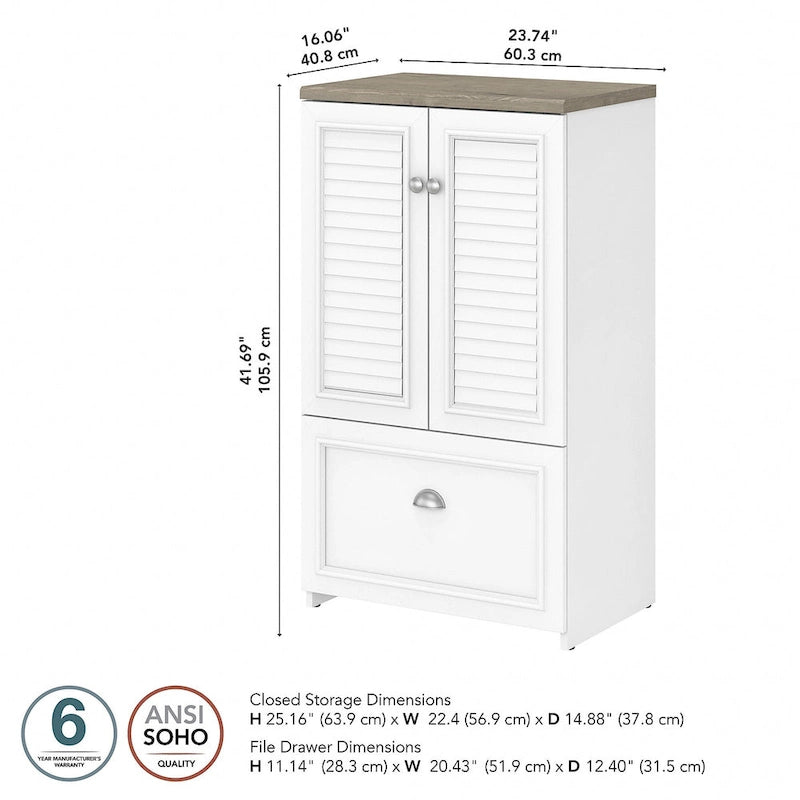 Meuble de rangement avec tiroir de 106 cm (41,7 po) - 60,3 cm (23,74 po) L x 40,8 cm (16,06 po) l x 106 cm (41,69 po) H