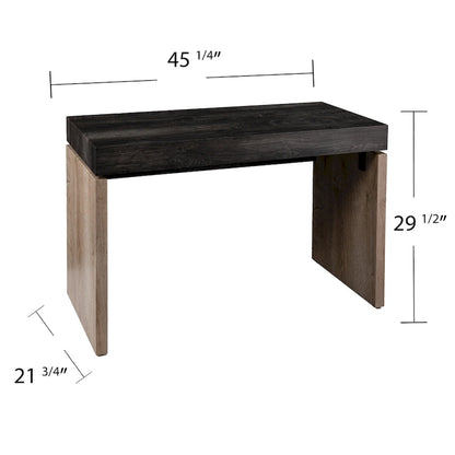 Bureau en bois noir de style transitionnel Hedgefield de SEI Furniture