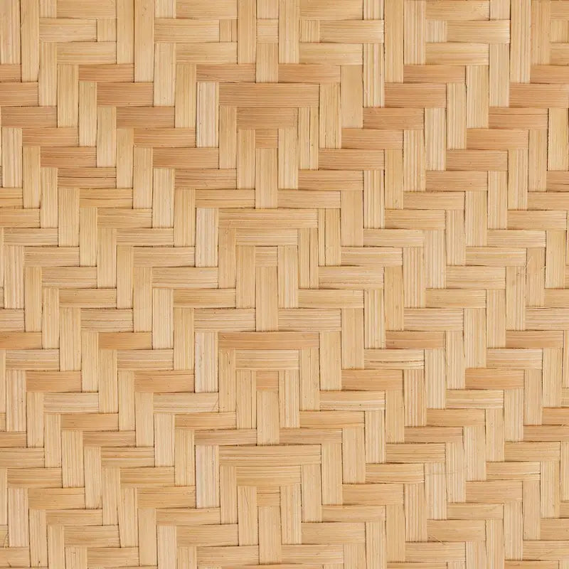 Table de chevet Danna style bohème moderne en rotin marron naturel