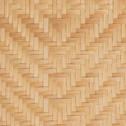 Table de chevet Danna style bohème moderne en rotin marron naturel