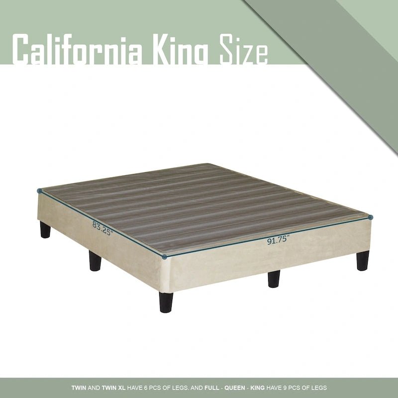 Lit plateforme Onetan 13 pouces avec pieds, beige