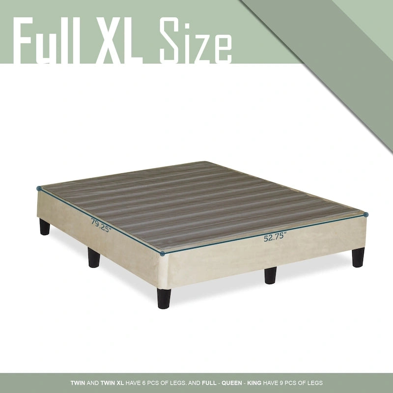 Lit plateforme Onetan 13 pouces avec pieds, beige