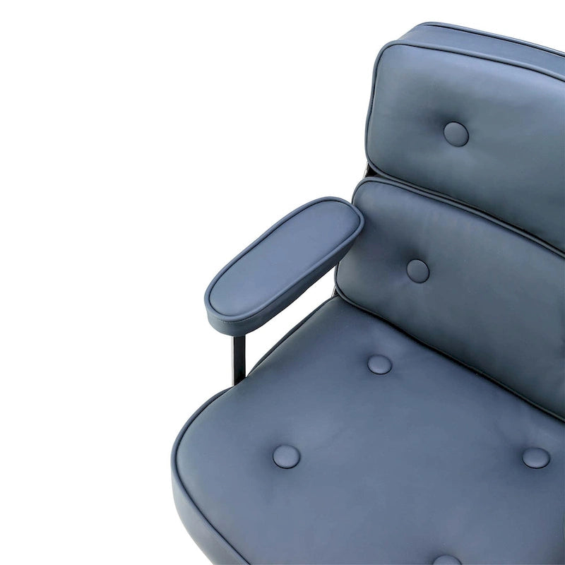 Fauteuil de bureau ergonomique en cuir avec soutien lombaire et hauteur réglable, pour hall d'entrée