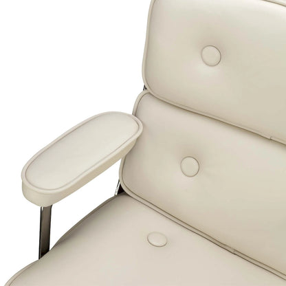 Fauteuil de bureau ergonomique en cuir avec soutien lombaire et hauteur réglable, pour hall d'entrée