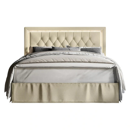 Lit plateforme capitonné Gianna