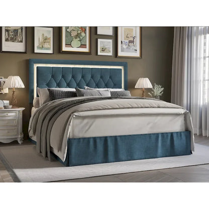 Lit plateforme capitonné Gianna