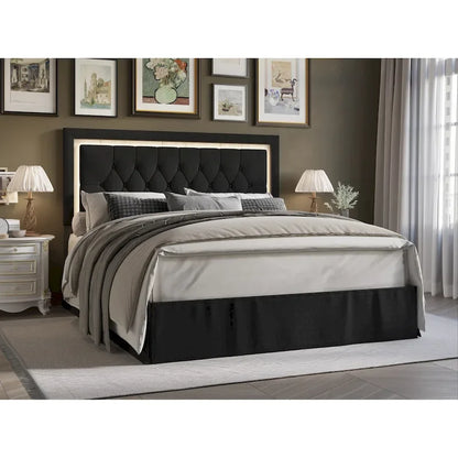 Lit plateforme capitonné Gianna