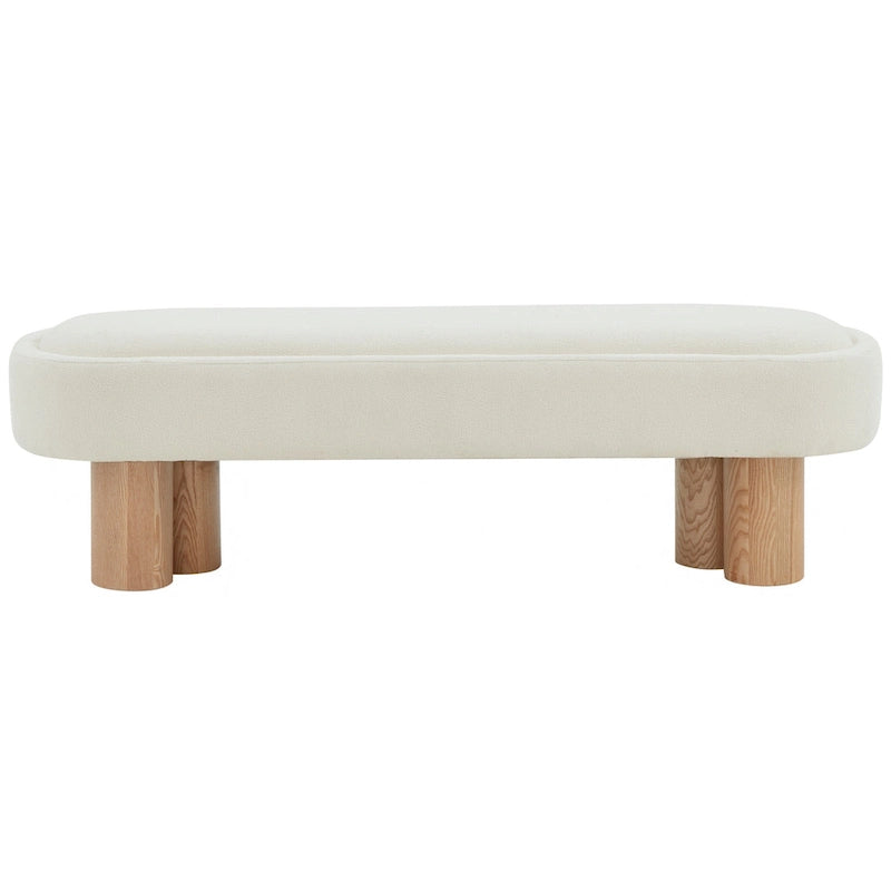 Banc Faina Boucle SAFAVIEH Couture - 152,4 cm L x 48,3 cm P x 45,7 cm H