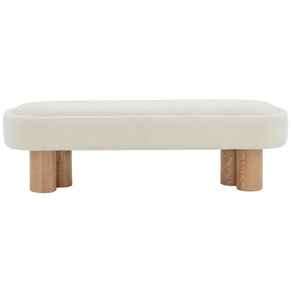 Banc Faina Boucle SAFAVIEH Couture - 152,4 cm L x 48,3 cm P x 45,7 cm H
