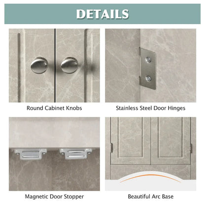 Meuble de rangement triangulaire pour salle de bain avec étagères réglables, 43,7 cm (L) x 43,7 cm (P)