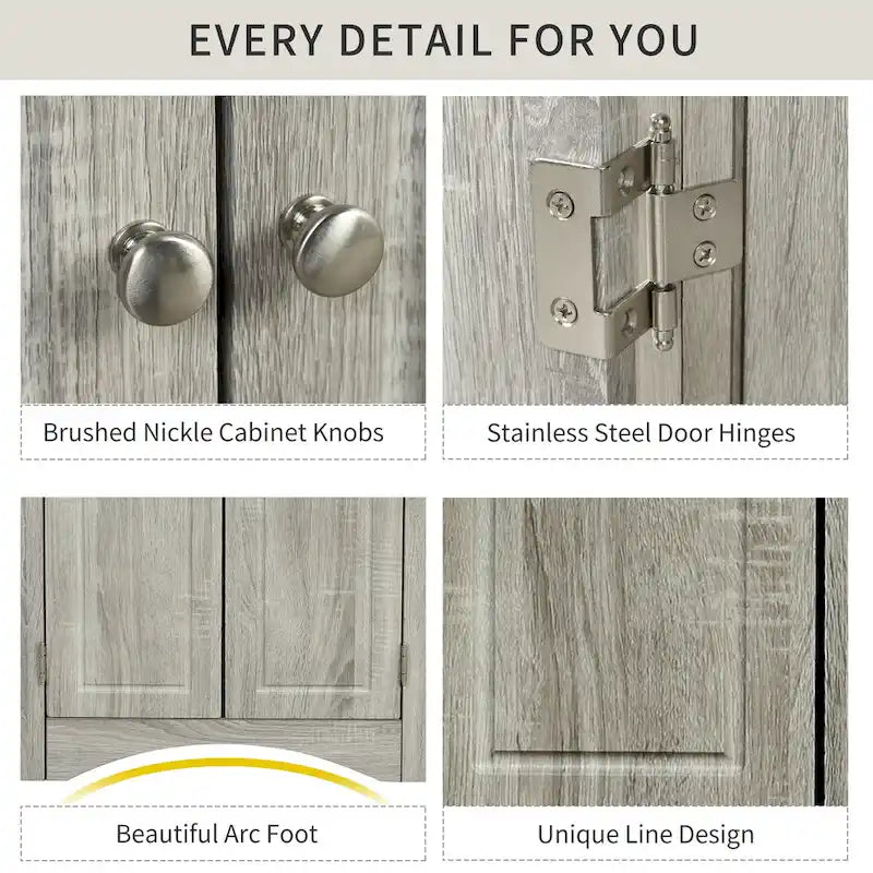 Meuble de rangement triangulaire pour salle de bain avec étagères réglables, 43,7 cm (L) x 43,7 cm (P)