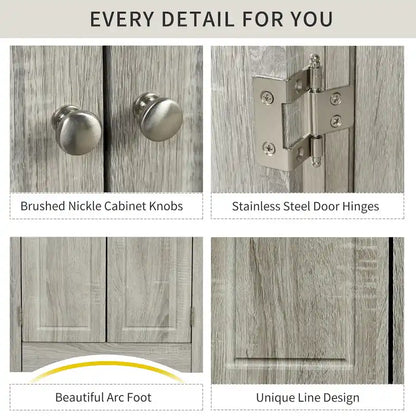 Meuble de rangement triangulaire pour salle de bain avec étagères réglables, 43,7 cm (L) x 43,7 cm (P)