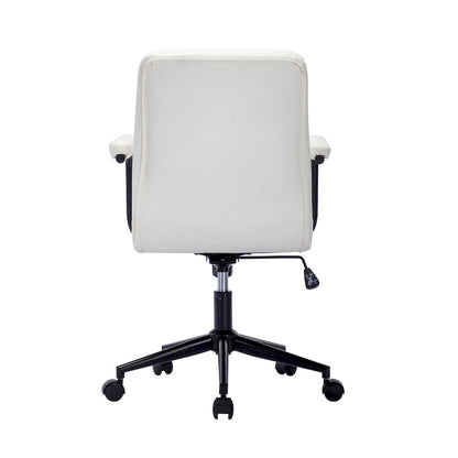 Fauteuil de bureau Porthos Home Ames en similicuir avec piètement à roulettes en acier et système d'inclinaison central