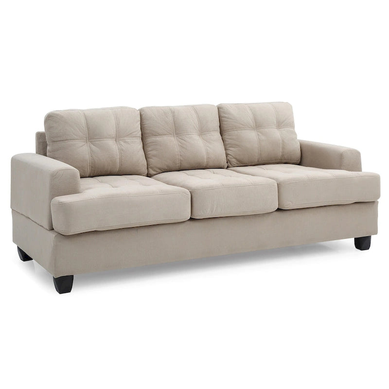 Canapé droit Sandridge 79 po (200,7 cm) de largeur, accoudoirs évasés, en microfibre - 34 po (86,4 cm) L x 79 po (200,7 cm) l x 36 po (91,4 cm) H