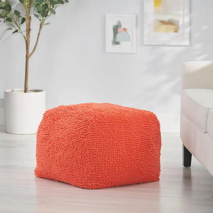 Pouf Moloney moderne en microfibre chenille de Christopher Knight Home