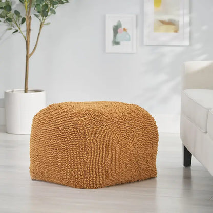 Pouf Moloney moderne en microfibre chenille de Christopher Knight Home
