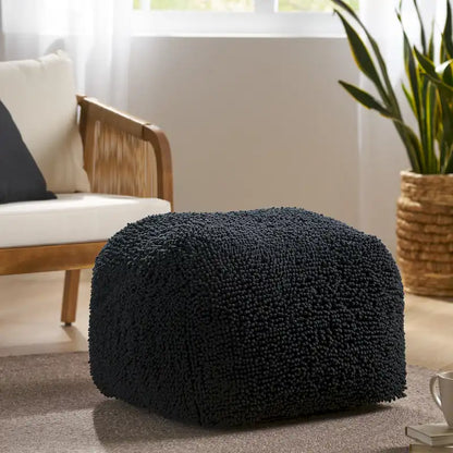 Pouf Moloney moderne en microfibre chenille de Christopher Knight Home