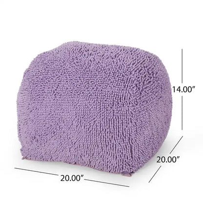 Pouf Moloney moderne en microfibre chenille de Christopher Knight Home