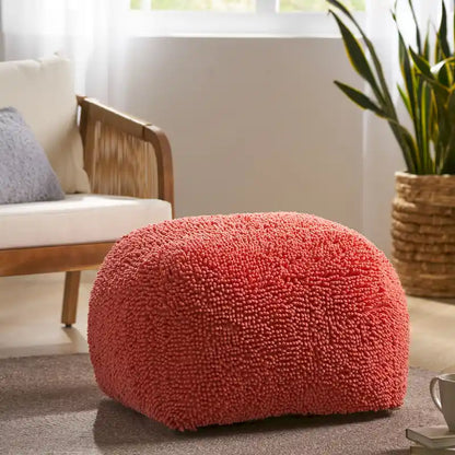 Pouf Moloney moderne en microfibre chenille de Christopher Knight Home