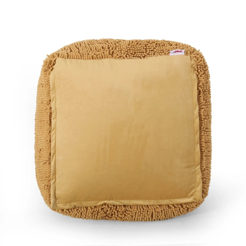 Pouf Moloney moderne en microfibre chenille de Christopher Knight Home