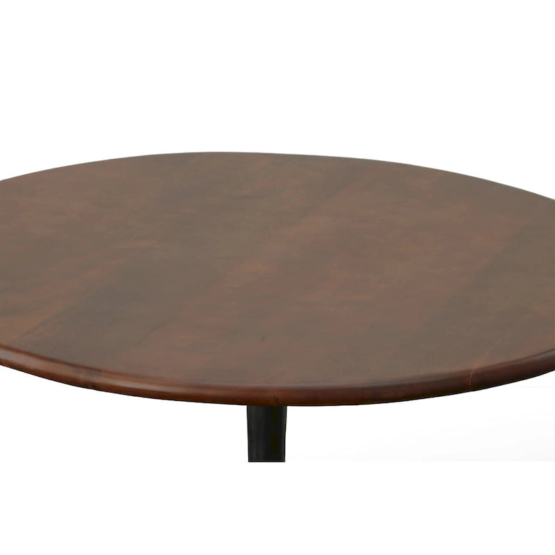 Table de salle à manger ronde Carolina Living Alden Wood Top 40