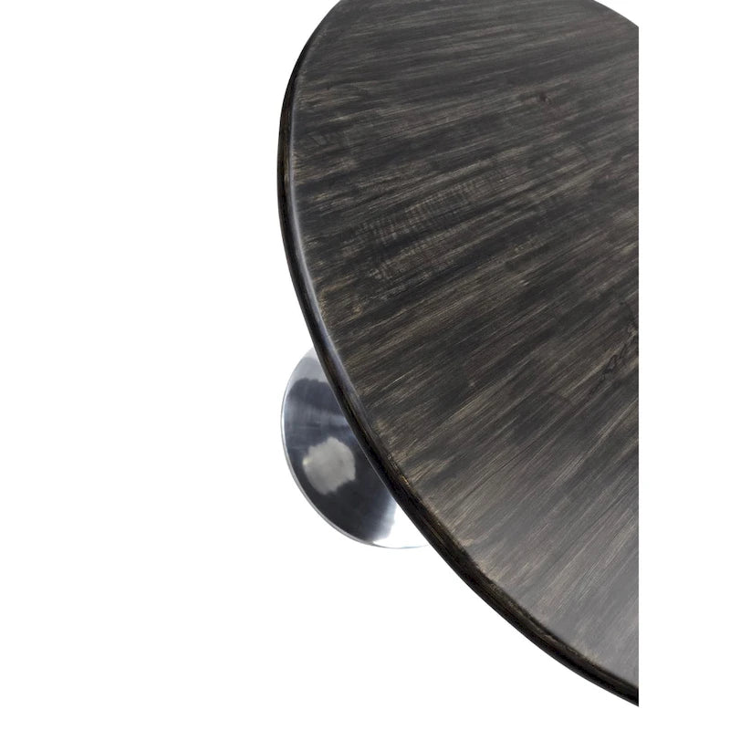 Table de salle à manger ronde Carolina Living Alden Wood Top 40