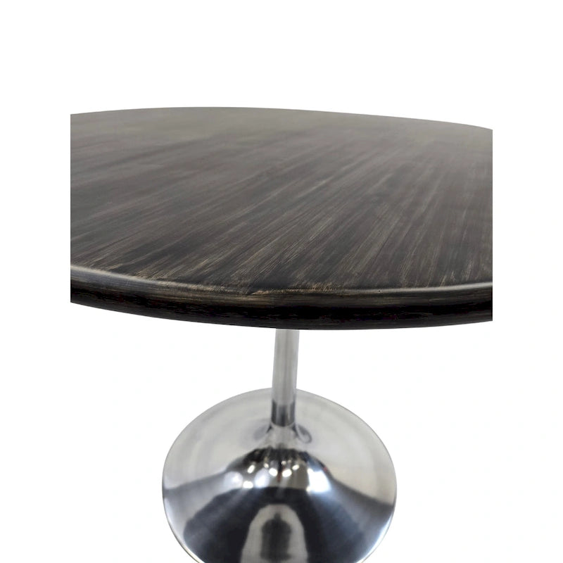 Table de salle à manger ronde Carolina Living Alden Wood Top 40