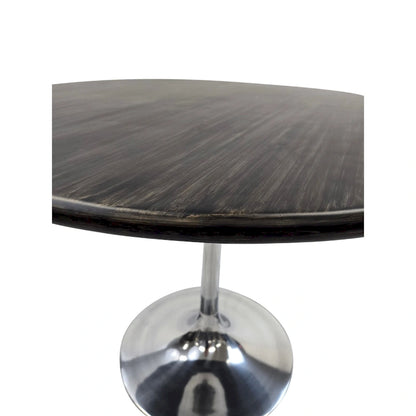 Table de salle à manger ronde Carolina Living Alden Wood Top 40