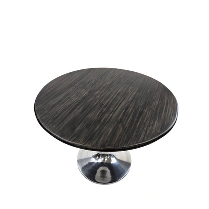 Table de salle à manger ronde Carolina Living Alden Wood Top 40