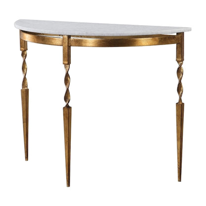 Uttermost Imelda Gold Demilune Console Table
