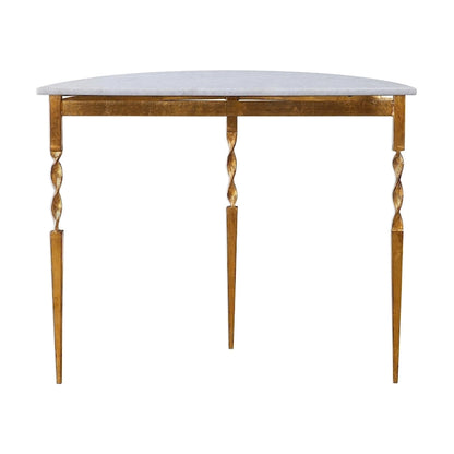 Table console demi-lune Uttermost Imelda Gold